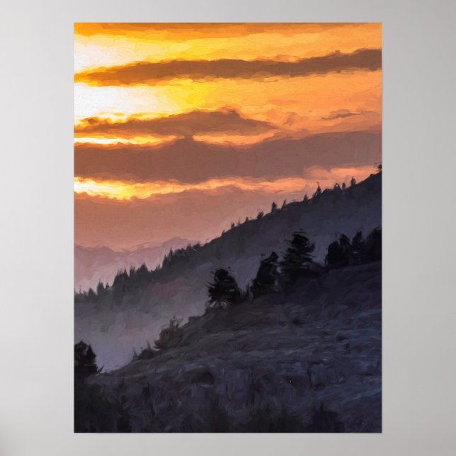 Lamar Valley Sunset Poster (Front)