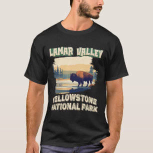 Lamar Valley Yellowstone National Park Bison Hikin T-Shirt