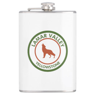 Lamar Valley Yellowstone Wolf Hip Flask
