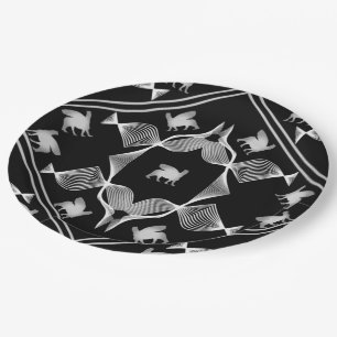 Lamassu artwork paper plate