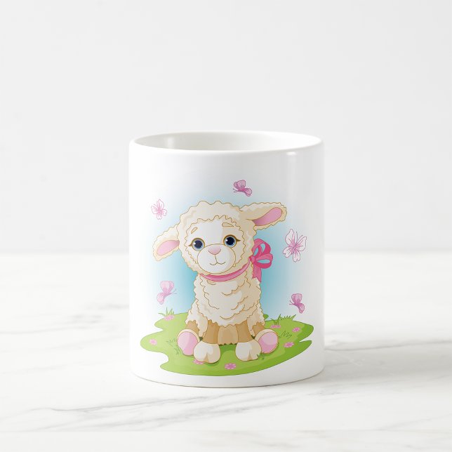 Lamb And Butterflies Coffee Mug (Creator Uploaded)