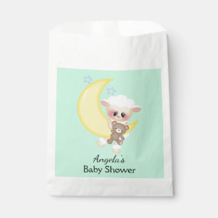 Lamb and Crescent Moon Baby Shower Favour Bags