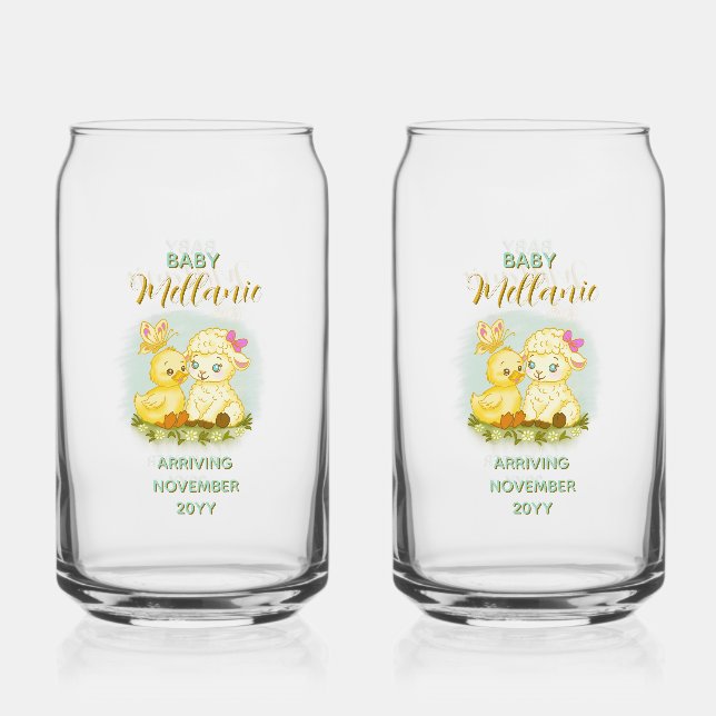 Lamb and Duck Soda Glass (Front)