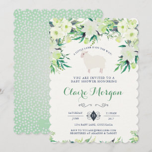 Lamb Baby Shower Invitation