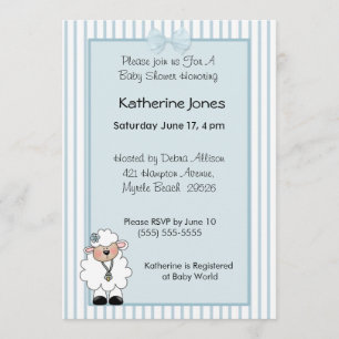Lamb Baby Shower Invitations