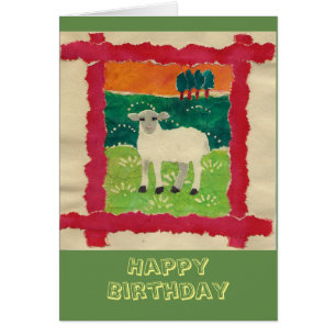 Lamb Birthday card