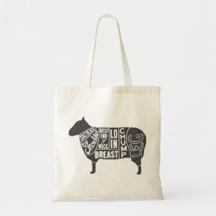 Lamb Butcher Chart Tote Bag