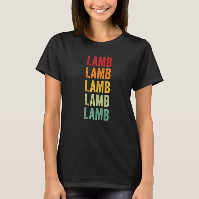 Lamb County Texas Rainbow Text T-Shirt (Front)