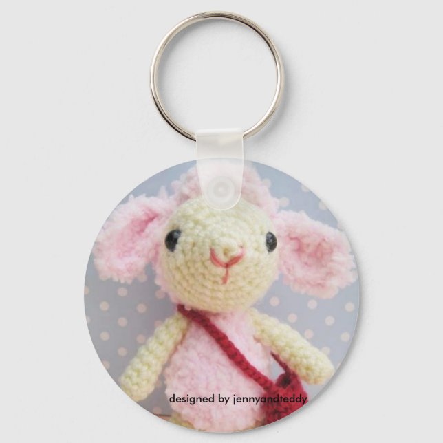 lamb designed by jennyandteddy key ring (Front)