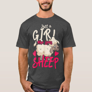 Lamb Farm Animal Farmer Women Just A Girl Who Love T-Shirt
