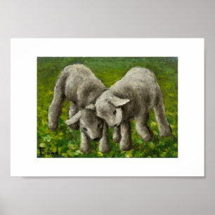 Lamb fight print