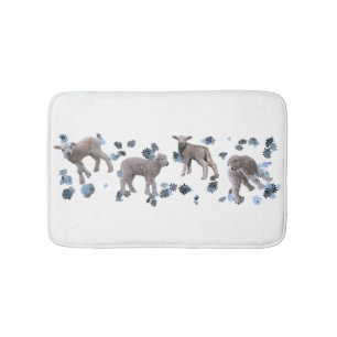 Lamb Frenzy Bath Mat (choose colour)