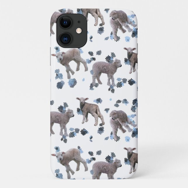 Lamb Frenzy iPhone 11 Case (choose colour) (Back)