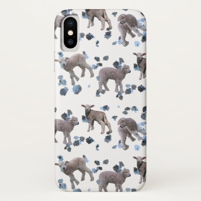 Lamb Frenzy iPhone X Case (choose colour) (Back)