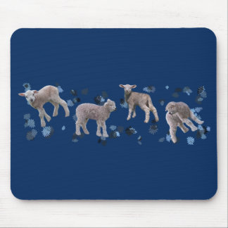 Lamb Frenzy Mouse Pad (Navy)