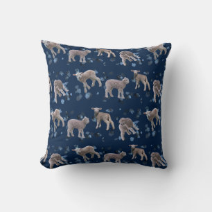 Lamb Frenzy Pillow (Navy)