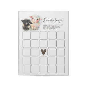 Lamb Gender Neutral Baby Shower Notepad