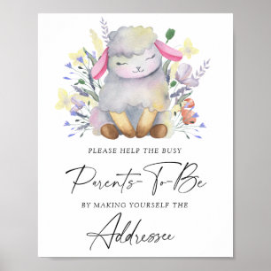 Lamb - Help the Busy Parents-to-Be Addressee Poster