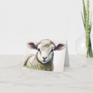 Lamb in the Grass Easter Card