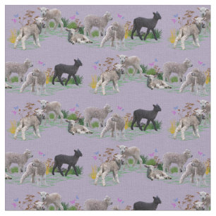 Lamb Meadow Fabric (Lilac)