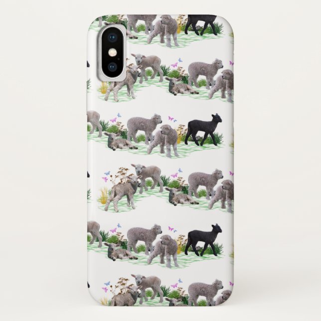 Lamb Meadow iPhone X Case (Back)