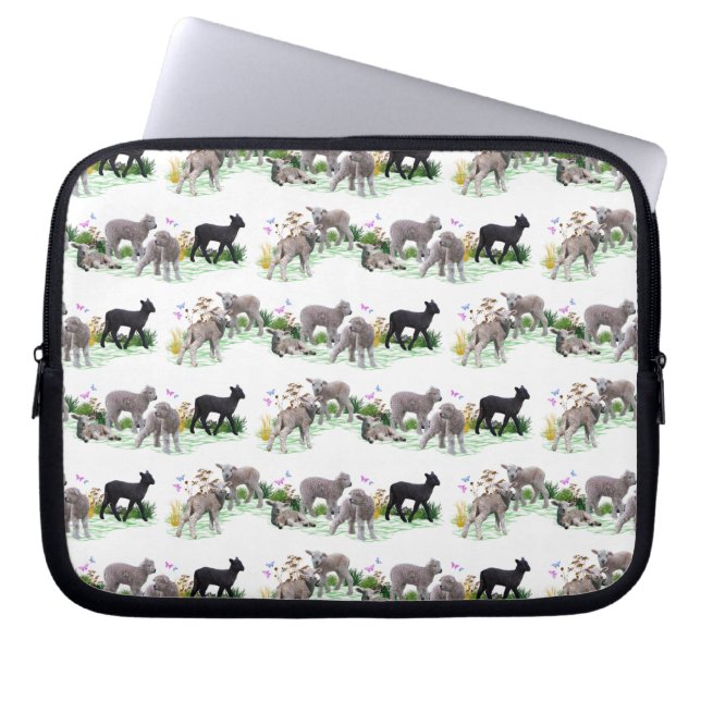 Lamb Meadow Laptop Sleeve (choose colour) (Front)