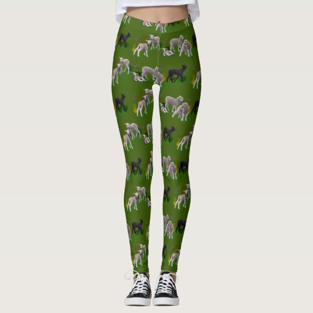 Lamb Meadow Leggings (Green) (Front)