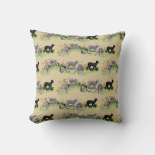 Lamb Meadow Pillow (Gold)