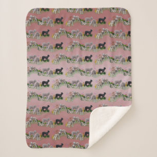 Lamb Meadow Sherpa Blanket (Dusty Pink Mix)