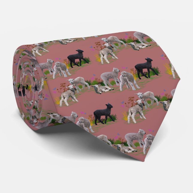 Lamb Meadow Tie (Dusty Pink Mix) (Rolled)