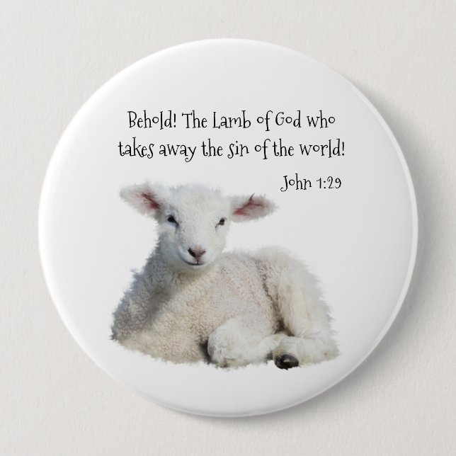 Lamb of God  10 Cm Round Badge (Front)