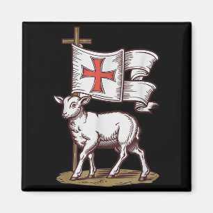 Lamb Of God Christian Symbol Of Faith Victory Agnu Magnet