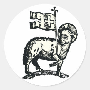 Lamb of God symbol of Christian faith Classic Round Sticker