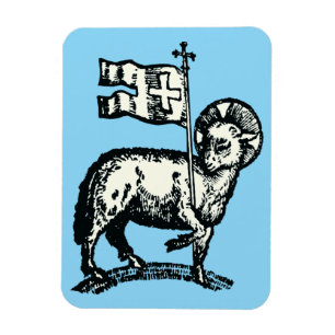Lamb of God symbol of Christian faith Magnet