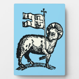 Lamb of God symbol of Christian faith Plaque
