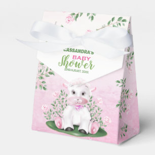 Lamb Pink Floral Baby Shower Favour Box