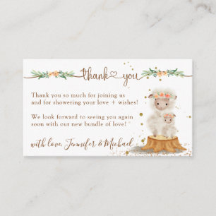 Lamb Sheep Baby Shower New Mummy Thank You Enclosure Card
