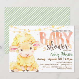 Lamb / Sheep Farm Baby Shower invitation