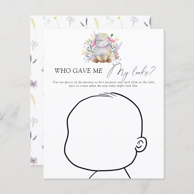 Lamb - Who gave me my looks baby game (Front/Back)
