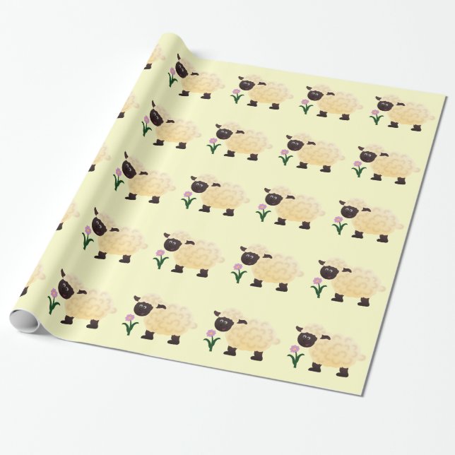 Lamb Wrapping Paper (Unrolled)