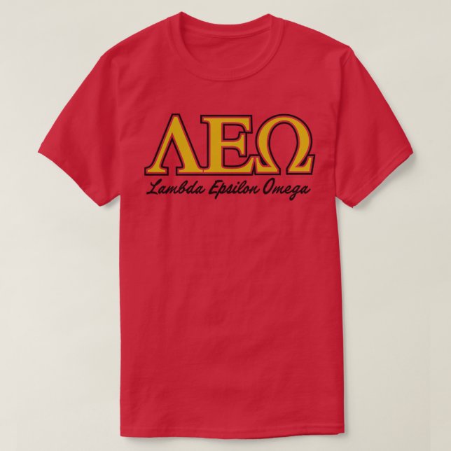 Lambda Epsilon Omega 1 T-Shirt (Design Front)