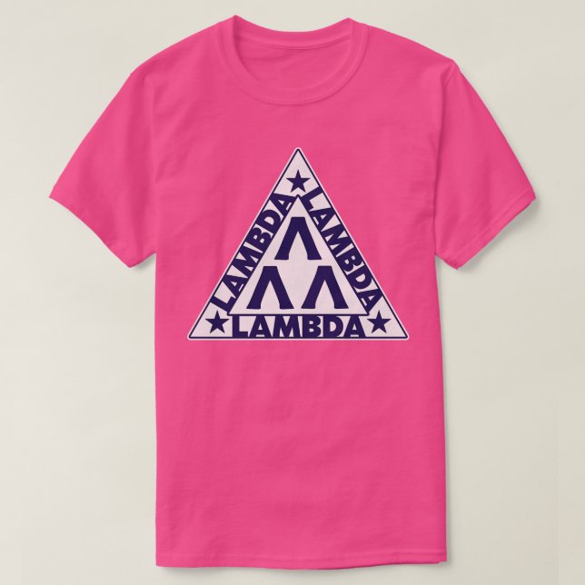 LAMBDA LAMBDA LAMBDA Triangle Symbol T-Shirt (Design Front)