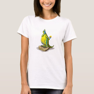 Lambeosaurus Standing On A Weight Scale. T-Shirt