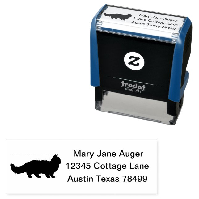 Lambkin Cat Personalised  Self-inking Stamp (In Situ)