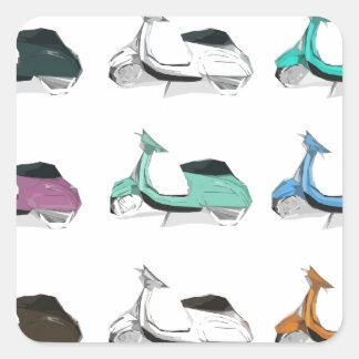 Lambretta Pop Art Square Sticker
