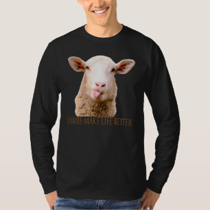 Lambs Make Life Better Cute Sheep Lamb Farm T-Shirt