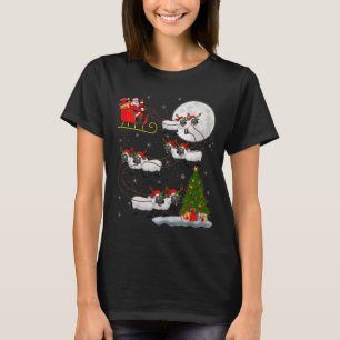 Lambs Sheep Santa Sleigh Flying Funny Magical Chri T-Shirt