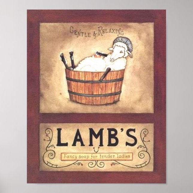 Lamb's Soap Poster (Front)