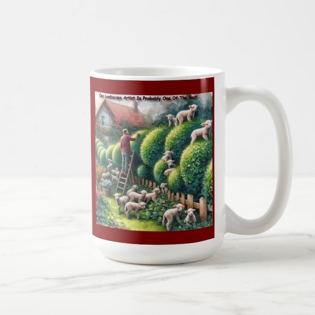 Lambscape Artist: Topiary Gone Woolly Coffee Mug (Right)