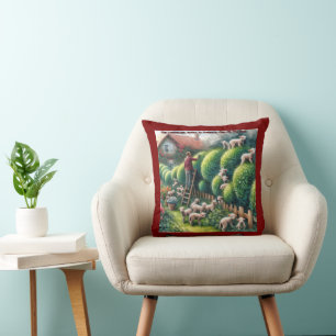 Lambscape Artist: Topiary Gone Woolly Cushion